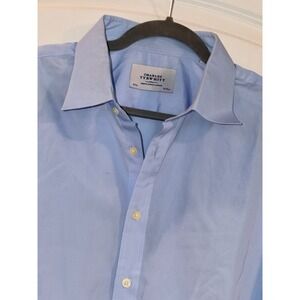 Charles Tyrwhitt Mens Light Blue Dress Shirt 18X37 Jermyn‎ Street London